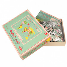 1000 Piece Retro Style Map of