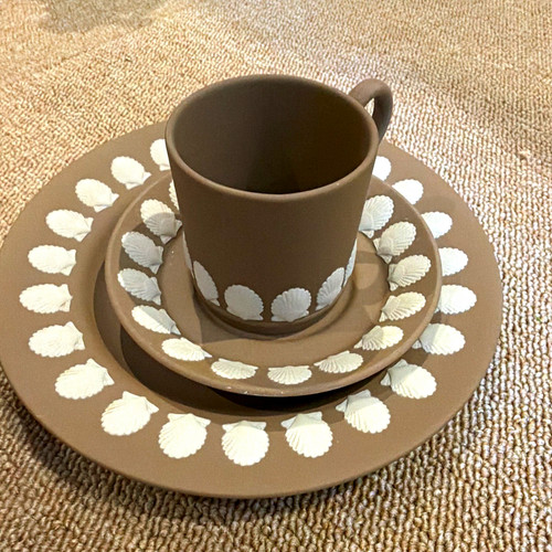 Wedgewood taupe cup saucer - wedgewood,
