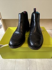 Men’s Ted Baker Chelsea Boots Black Camheri Uk Size 8 Original Box