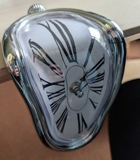 Dali Inspired Melting Clock (Persistence Of Memory - Great Condition & Working