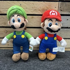 Super Mario & Luigi Official Nintendo Simba Plush Pair 12” Inch Used