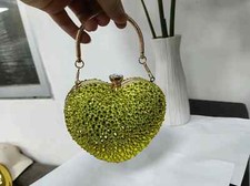 Heart Crystal Clutch Bag –