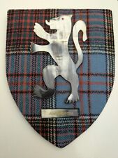 Vintage Clan Anderson Tartan Plaque Shield Horn Lion Rampant Made In Scotland