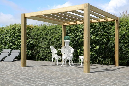 Timber frame wooden gazebo - frame,