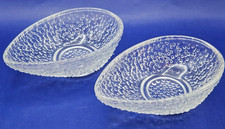Pair of attractive  Glass Avocado Dishes / Bowls shaped to fit avocados