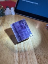 **Reduced**. Large Purple Fluorite Cube With Mica Layer. 376g Approx 5.5x5.5x4cm