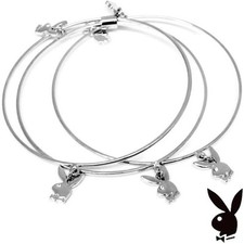 Playboy Bangle Bracelet Silver