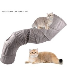 Cat Tunnel Tube 3 Holes Suede