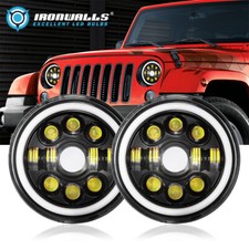 Pair 7'' LED Round Headlight