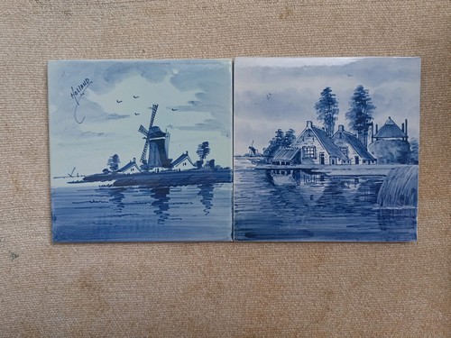 Delft wall tiles - blue, &