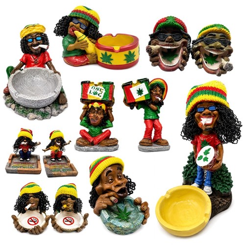 Reggae rasta man ashtrays - reggae,
