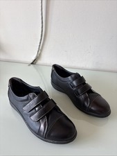 Fly Flot Black Leather Shoes