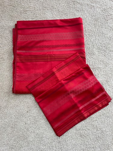 Dunelm red stripe sari style