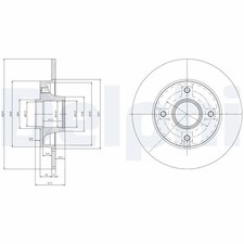 Brake Disc Delphi BG9022RSC