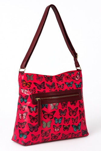 Large oilcloth crossbody bag - large,