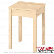 IKEA Solid Pine Wooden Stool Stackable Side Table Extra Seat Hallway Furniture
