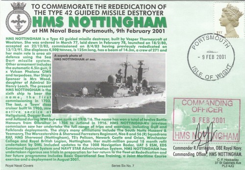 Hms nottingham navy cover - hms,