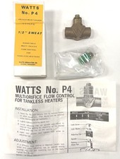 New WATTS 1/2" Sweat No P4 Adjustable Muliti-Orifice Flow Control Tankless 4 5 6