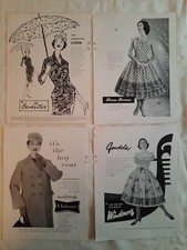 4 ADVERTS 1950s Londonpride, Moorcott, Balmar, Calpretta, Diana Dresses, K Shoes