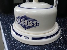1869 VICTORIAN POTTERY CHEESE DOME - BLUE