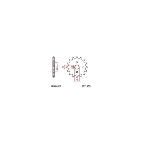 Front sprocket jtf563 - sprocket, jt