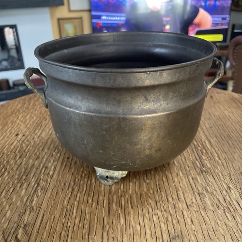 Antique brass jardinière - brass,