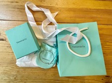 Tiffany & Co. Small Sterling Silver Wire Hook Bangle w/ Pouch, Box & Bag