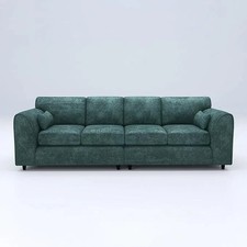 Large 4 Seater Sofa Alaska Fabric Couch Seat Corner Settee Footstool Full Back