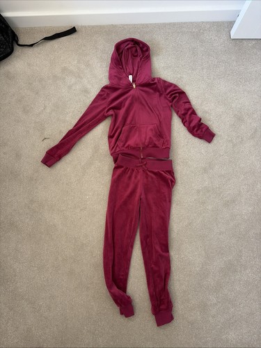 Girls velvet tracksuit age 10 - girls,