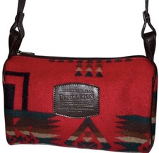 Pendleton Woolen Mills Southwestern Aztec Navajo Crossbody Purse Sling Bag Red