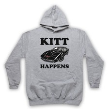 KNIGHT RIDER KITT HAPPENS PARODY TV SLOGAN ADULTS UNISEX HOODIE