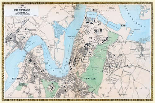 Jigsaw map chatham 1885 - map,