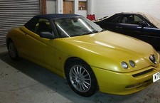 Alfa Spider Blue Mohair Hood /