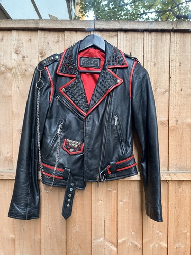 Echo real leather - real, black/red