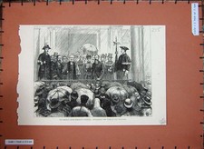 Old Antique Print 1882 Preston