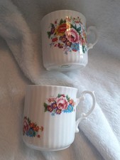 VINTAGE 'CLARE' BONE. 2 X Small CHINA CUPS MADE IN ENGLAND,TEA COFFEE RETRO