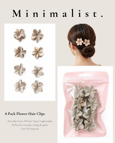 Nude mini flower clips women - mini,
