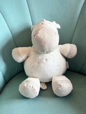 Mamas & Papas Hippo Plush Soft Toy Comforter Teddy Bear 11”