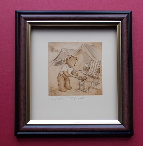 Teddy bear print framed by - print,