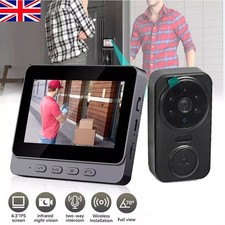 2.4GHZ Wireless WiFi Video Doorbell Smart Phone Camera Ring Intercom Security