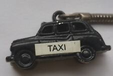 VINTAGE Retro Metal Keyring Key Ring Iconic Black London Cab Taxi 