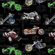 Michael Miller Fabric - Orange County Choppers Toss - 100% Cotton Fabric