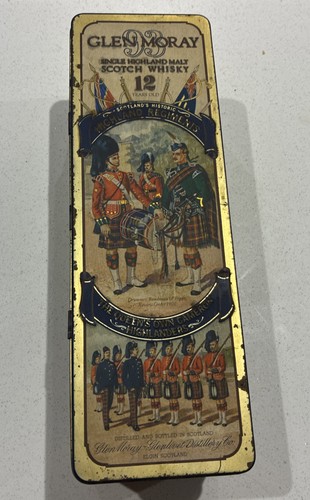 Vintage whisky tin glen moray - tin,
