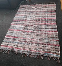 Large Woollen Rag Bhindi rug 170 X 120cm  (preowned)