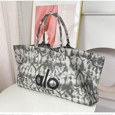 New For Yoga Shopper Tote Canvas Travel Bag Gray Tye Dye Womens Gifts