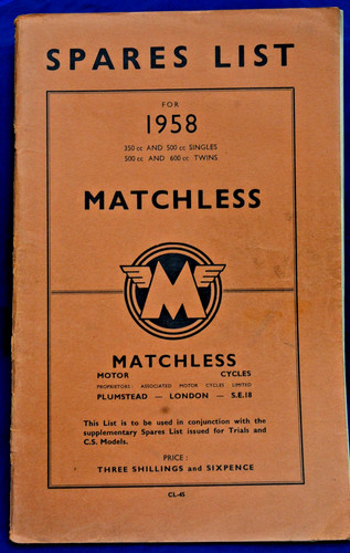Original 1958 matchless spares - original,