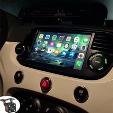 Carplay Android 13 7" For Fiat 500 2007-2015 Car Stereo Radio GPS CAM BT WIFI FM
