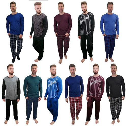 Mens pyjamas set suit cotton - mens,