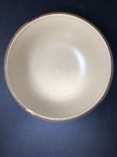 Bullers Glazed rimmed bowl designed & Stamped Agnete Hoy c. 1940 Dia 24cm (526)