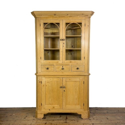 Antique stripped pine corner - antique,